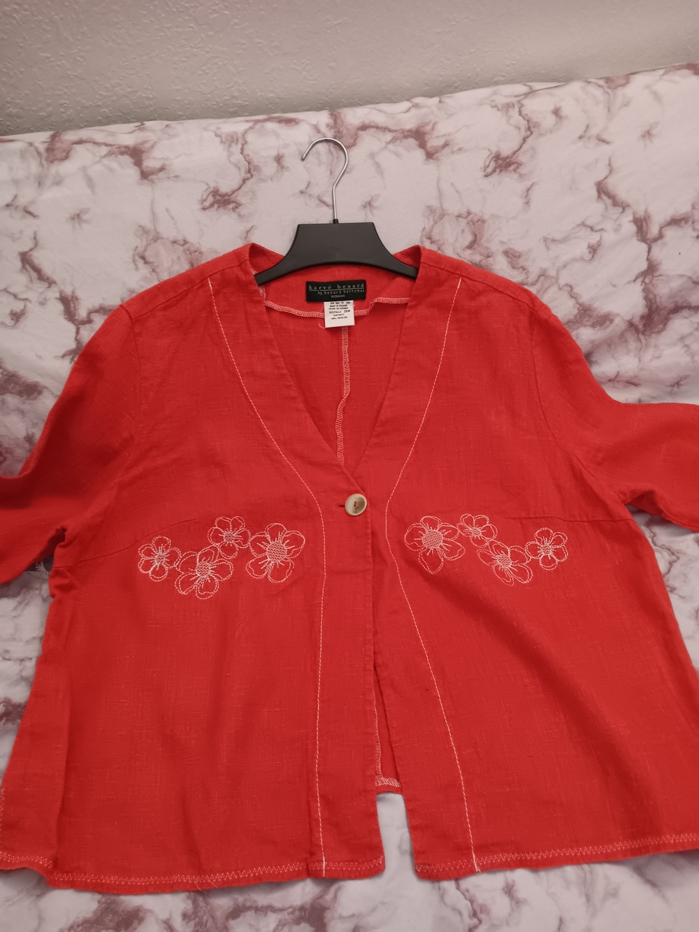 100% Linen Embroidered Women’s Blazer